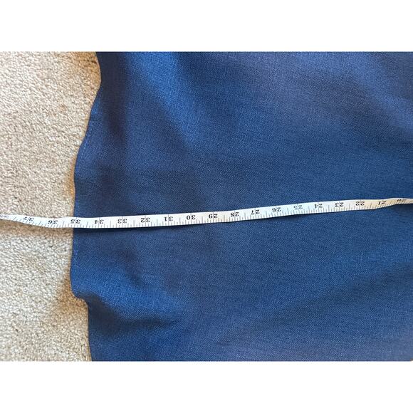 Clio Retro Style Blue Tailored Blazer Suit A Line Skirt Career Office Size 10 - Picture 11 of 11